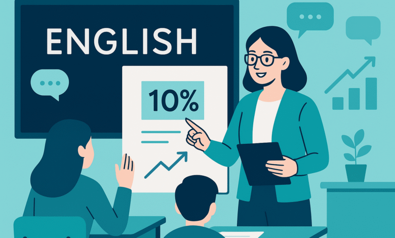 10% rule of english teaching